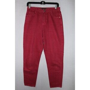 Zara Jeans Women's Size 4 Trafaluc Denimwear Red Medium Wash Loose Fitting